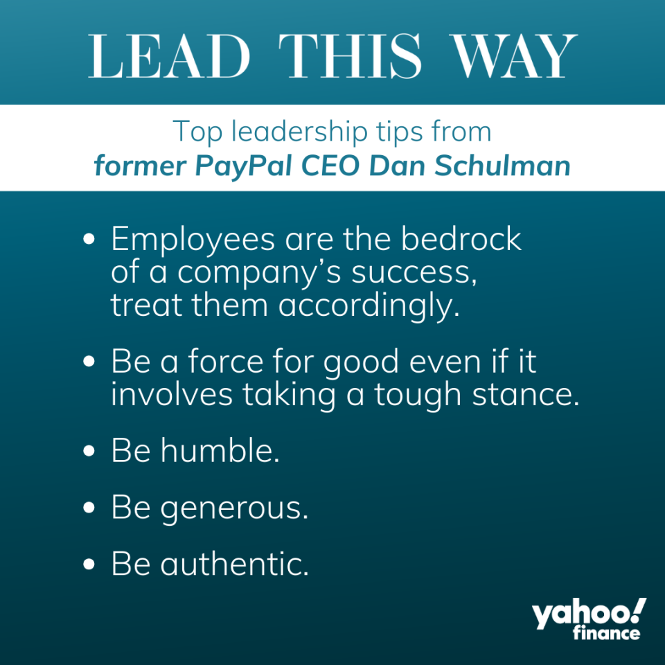 Dan Schulman's leadership tips. 