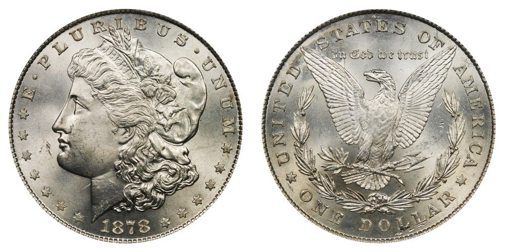 1878 8 tail feathers morgan silver dollar