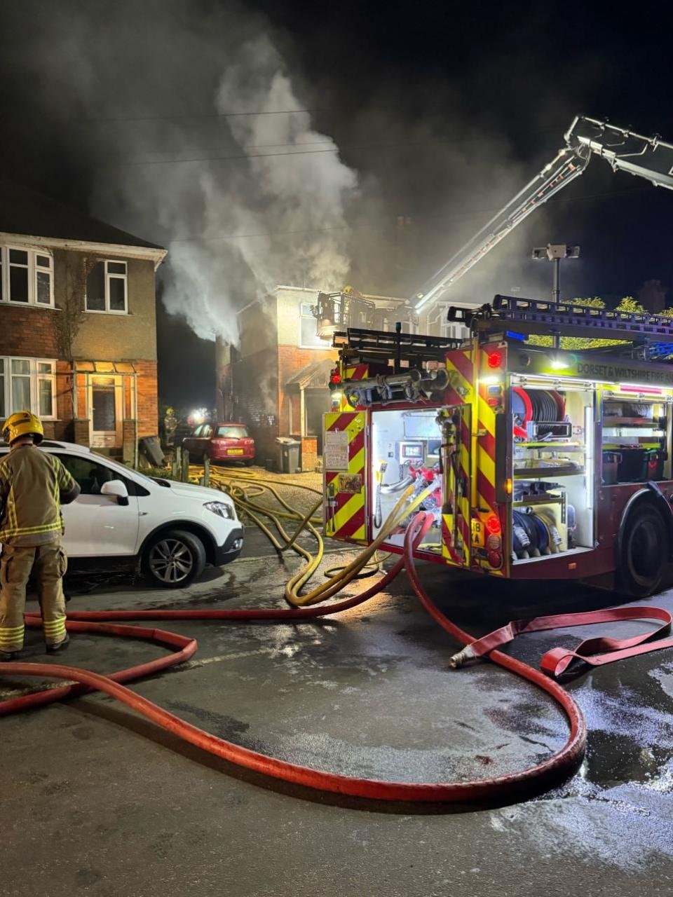 Bournemouth Echo: Fire at a property on Iford Lane
