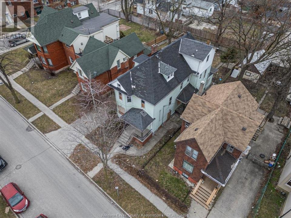 An overhead view of the house at 663 Marentette Ave. in Windsor.
