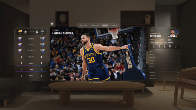 With NBA League Pass, basketball fans can stream up to five live or on-demand games on screens as large as they desire with real-time stats displayed.