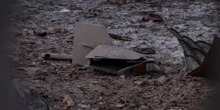 Destroyed Shahed kamikaze drones