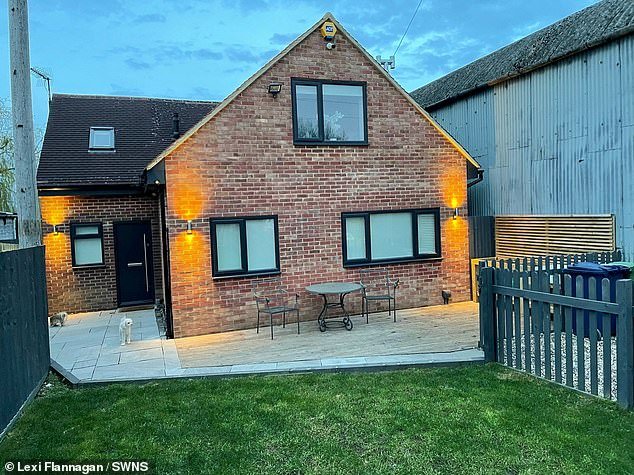 AFTER: Having spent around £100,000 on renovations, their three-bedroom Cotswold home is now worth half a million