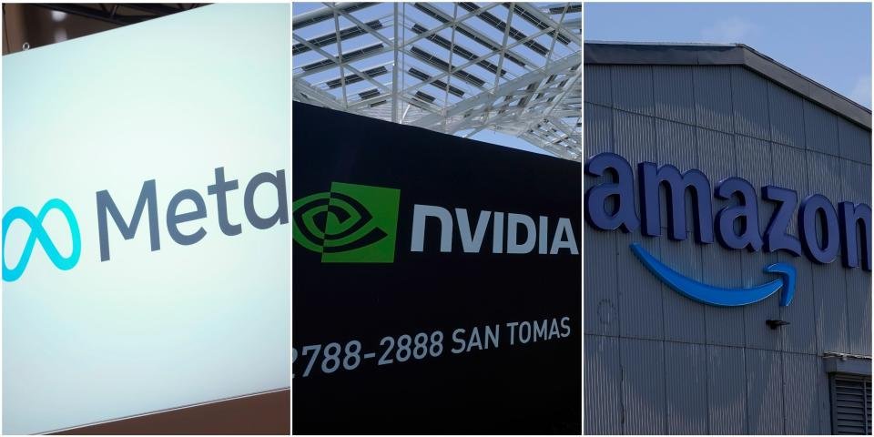 meta, nvidia, and amazon