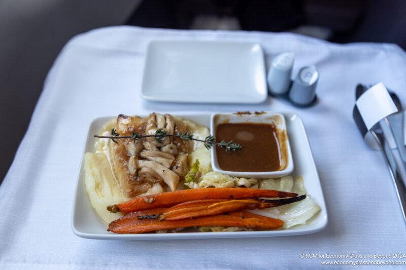 a plate of food on a table