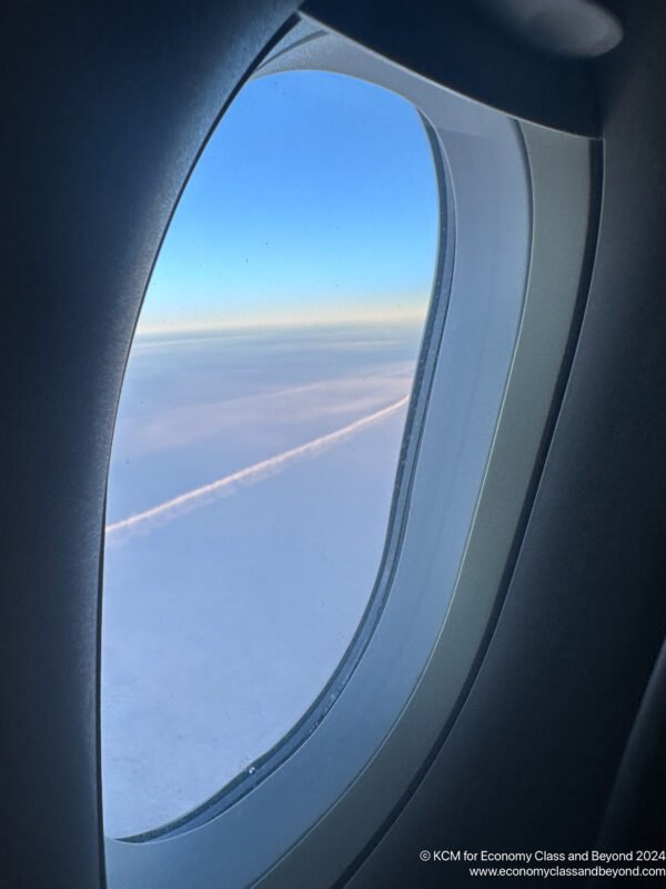 a window of an airplane