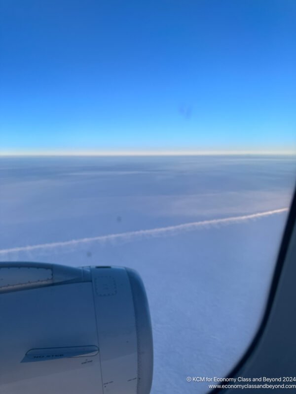 a view of clouds from an airplane window