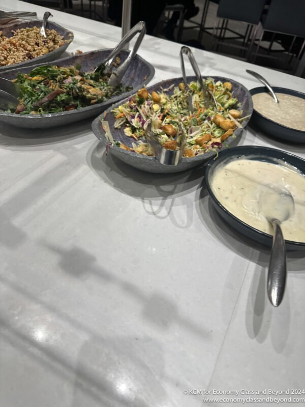 a table with bowls of food