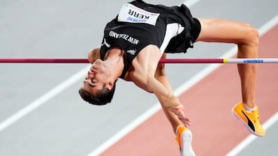Hamish Kerr jumps in Glasgow 