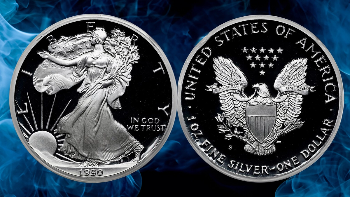 1990-S Proof American Silver Eagle. Image: Stack's Bowers / CoinWeek.