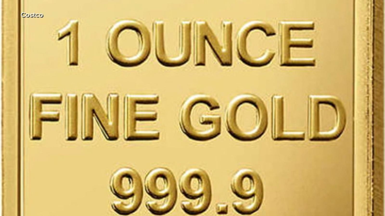 PHOTO: One-ounce Costco Gold Bar PAMP Suisse Lady Fortuna Veriscan is seen in this image.