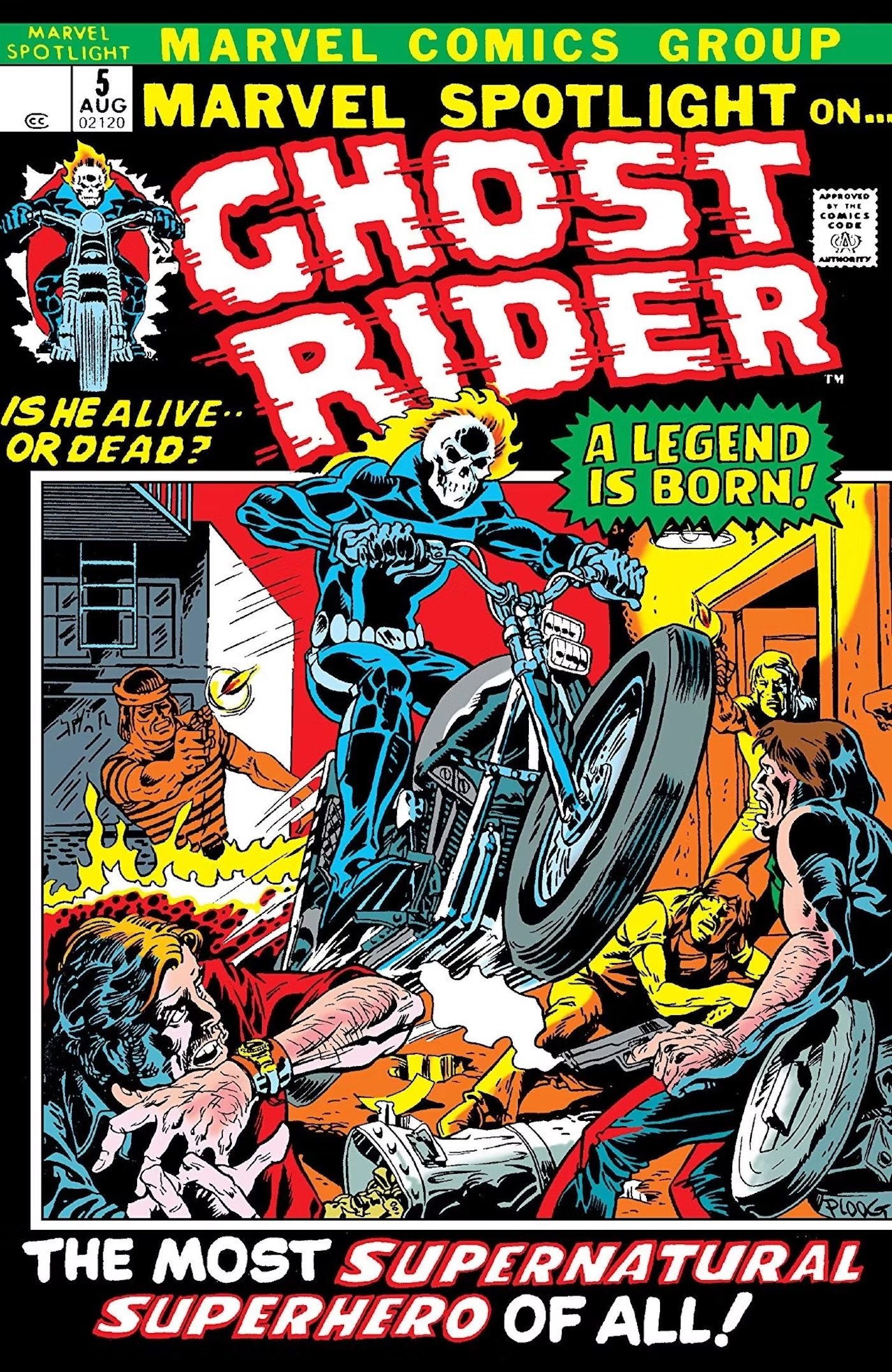 Ghost RIder's first appearance in Marvel Spotlight 5