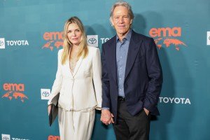Michelle Pfeiffer and David E. Kelley at the 33rd Annual EMA Awards Gala held at Sunset Las Palmas Studios on January 27, 2024 in Los Angeles, California.