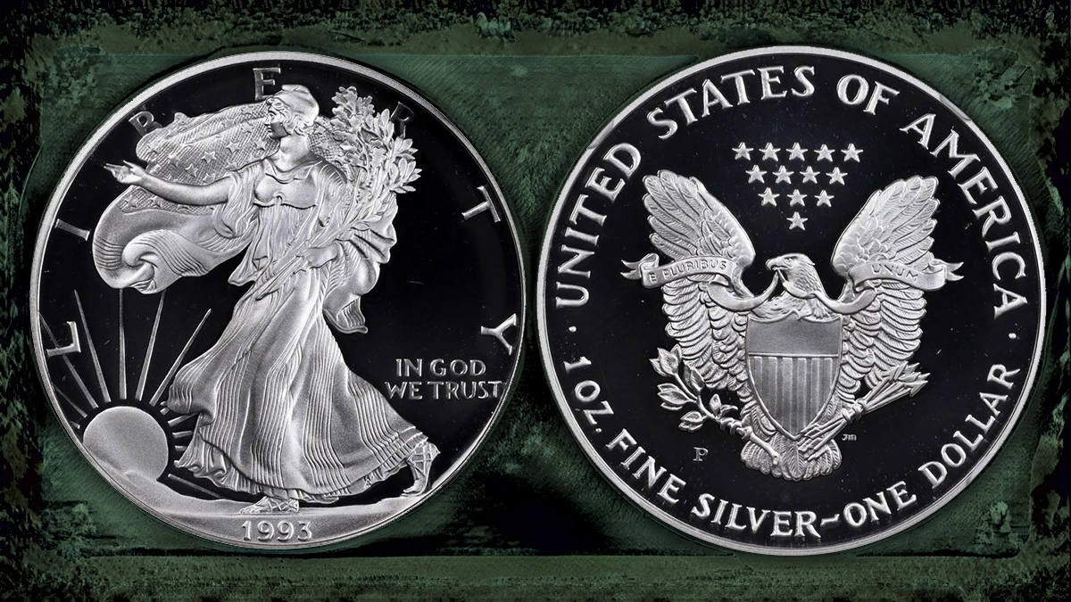 1993-P American Silver Eagle Proof. Image: Stack's Bowers / CoinWeek.