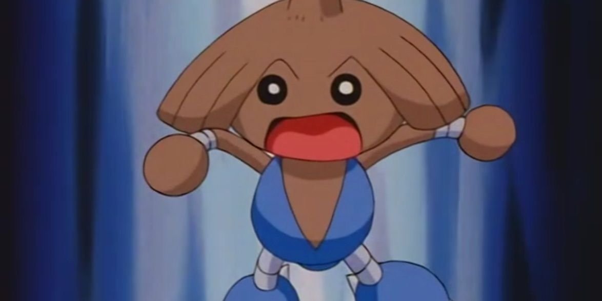 Hitmontop raring to battle in the Pokémon anime.