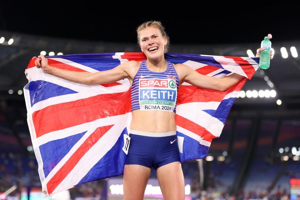 Megan Keith won the bronze in the women’s 10,000m (Getty Images)