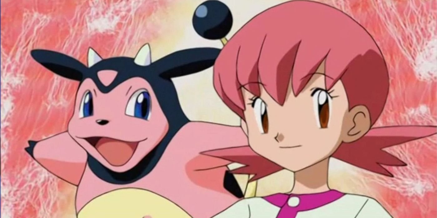 Whitney and her Miltank in the Pokémon anime.