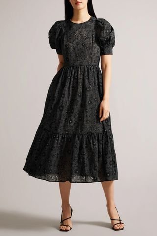 Ted Baker Meganie Puff Sleeve Tiered Maxi Dress
