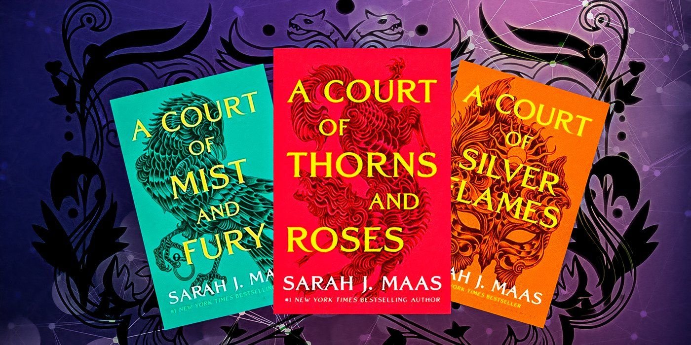 Custom image of the covers of the ACOTAR books