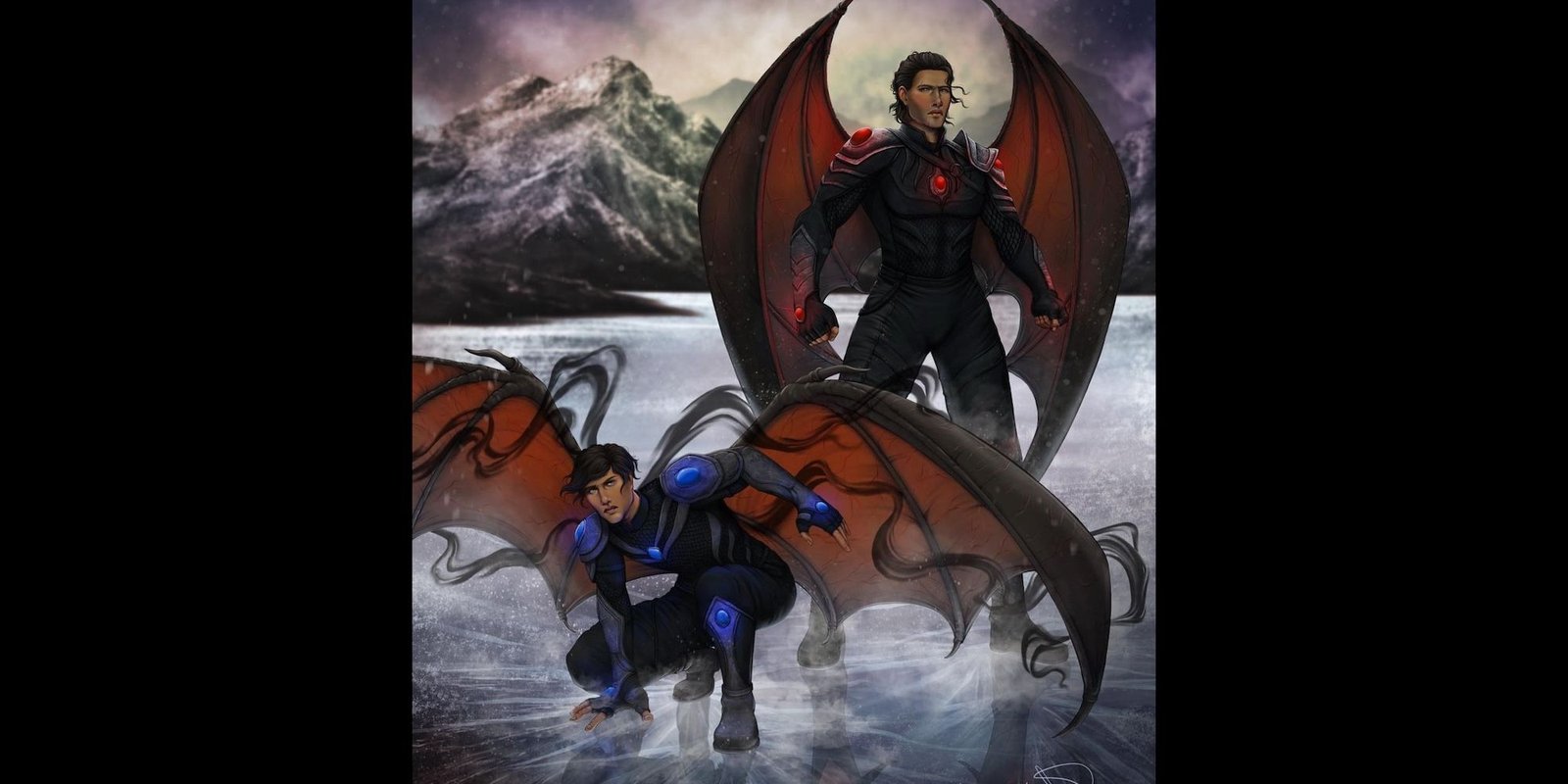 Fan art of Cassian and Azriel from acotar