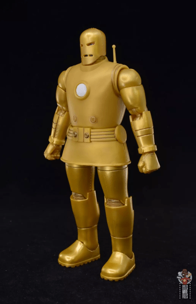 marvel legends iron man model 01-gold review - front left side