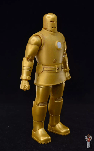 marvel legends iron man model 01-gold review - front right side