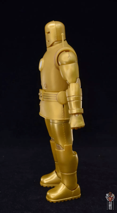 marvel legends iron man model 01-gold review - left side