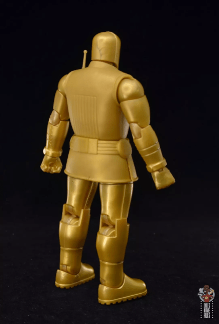 marvel legends iron man model 01-gold review - rear right side