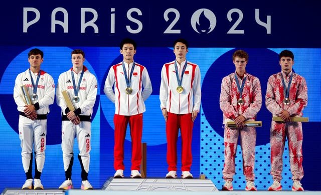 China, Team GB and Canada on the podium