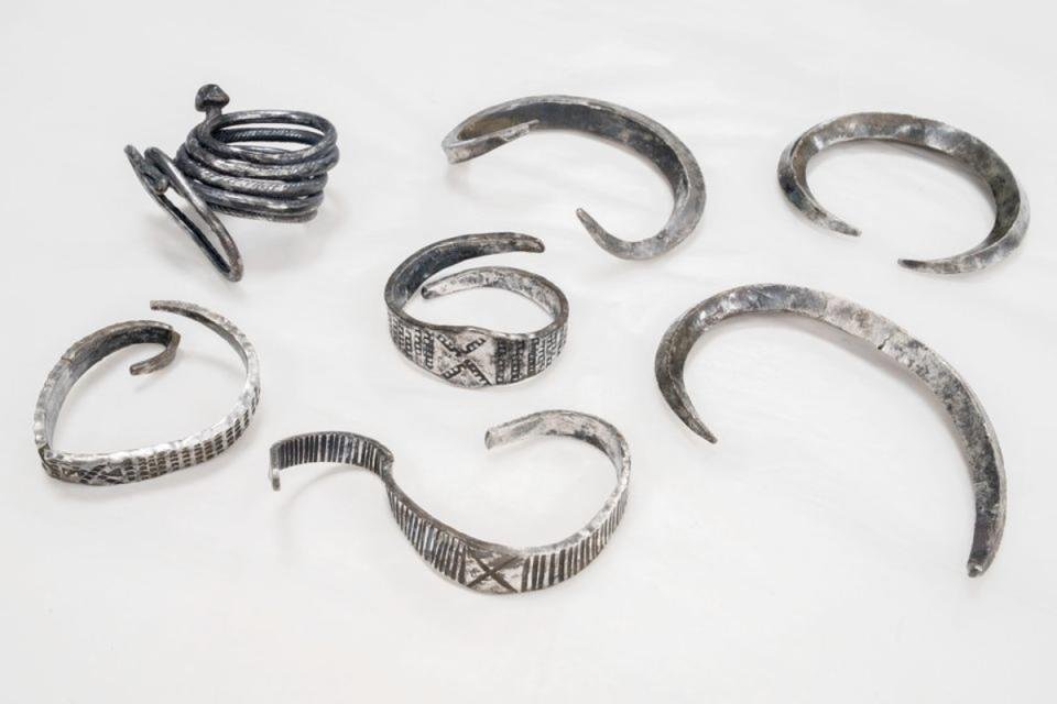 Viking Age silver jewellery unearthed by a student in Denmark (Moesgaard Museum)