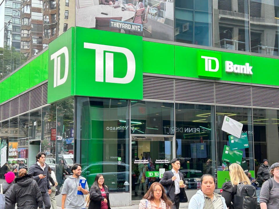 TD Bank office branch, New York City, New York, USA. (Photo by: GHI/UCG/Universal Images Group via Getty Images)