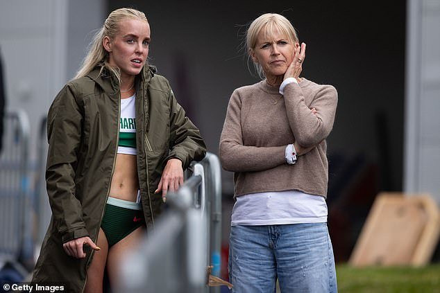 Hodgkinson, pictured with her mother Rachel, becomes only the third British woman to be crowned as the Olympic 800m champion