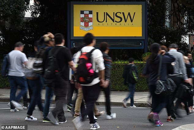 The government is now planning to cap the number of international students being accepted into universities (stock image of the University of New South Wales)