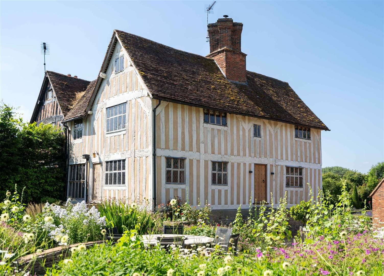 The rear of the manor house.