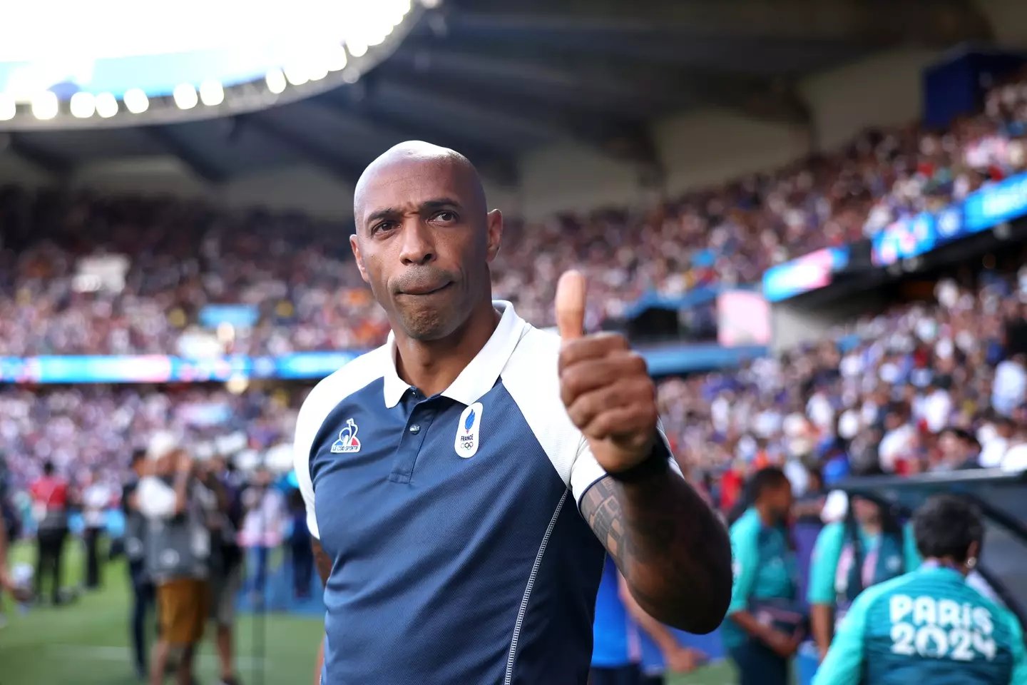 Thierry Henry managed the French side during the men's football at the Paris Olympics. (Alex Pantling/Getty Images)