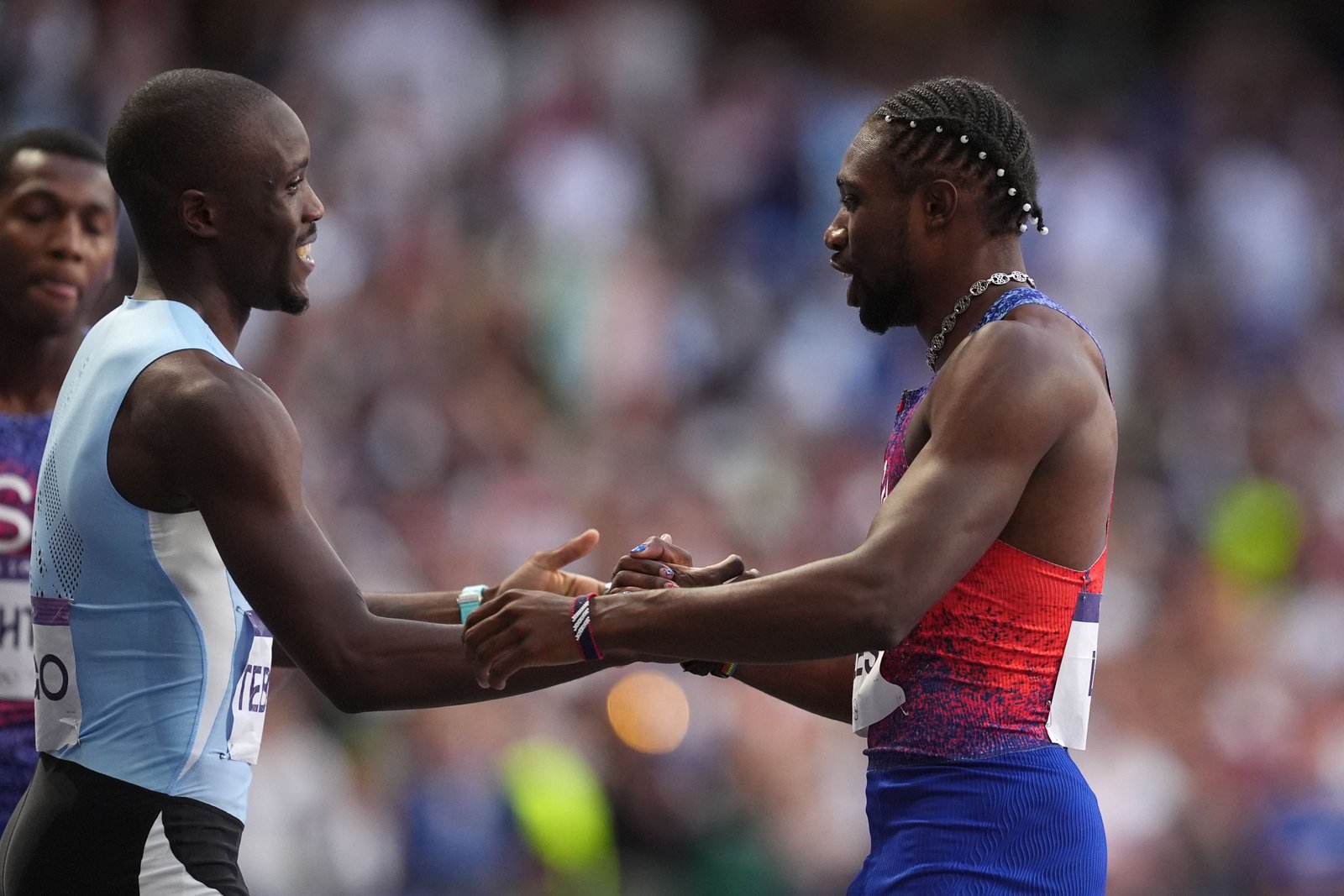 Lyles was magnanimous in defeat, congratulating Tebogo on winning the men’s 200m