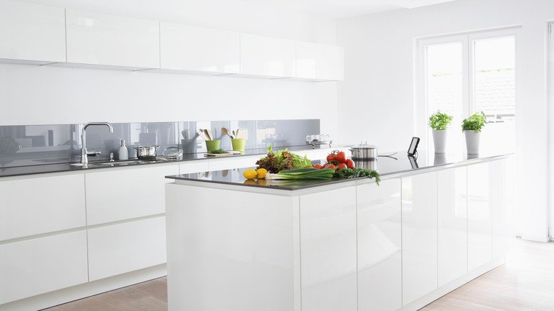 all-white kitchen design