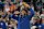 Basketball: 2024 Summer Olympics: USA Joel Embiid (11) in action, victorious with medal vs France during Gold Medal Game at Bercy Arena. 
Paris, France 8/10/2024 
CREDIT: Erick W. Rasco (Photo by Erick W. Rasco /Sports Illustrated via Getty Images) 
(Set Number: X164583 TK1)