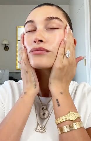 <p>Hailey Bieber/TikTok</p> Hailey Bieber