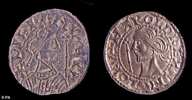 The coins from the Chew Valley Hoard were from the reigns of Harold II (right)and William the Conqueror (left)