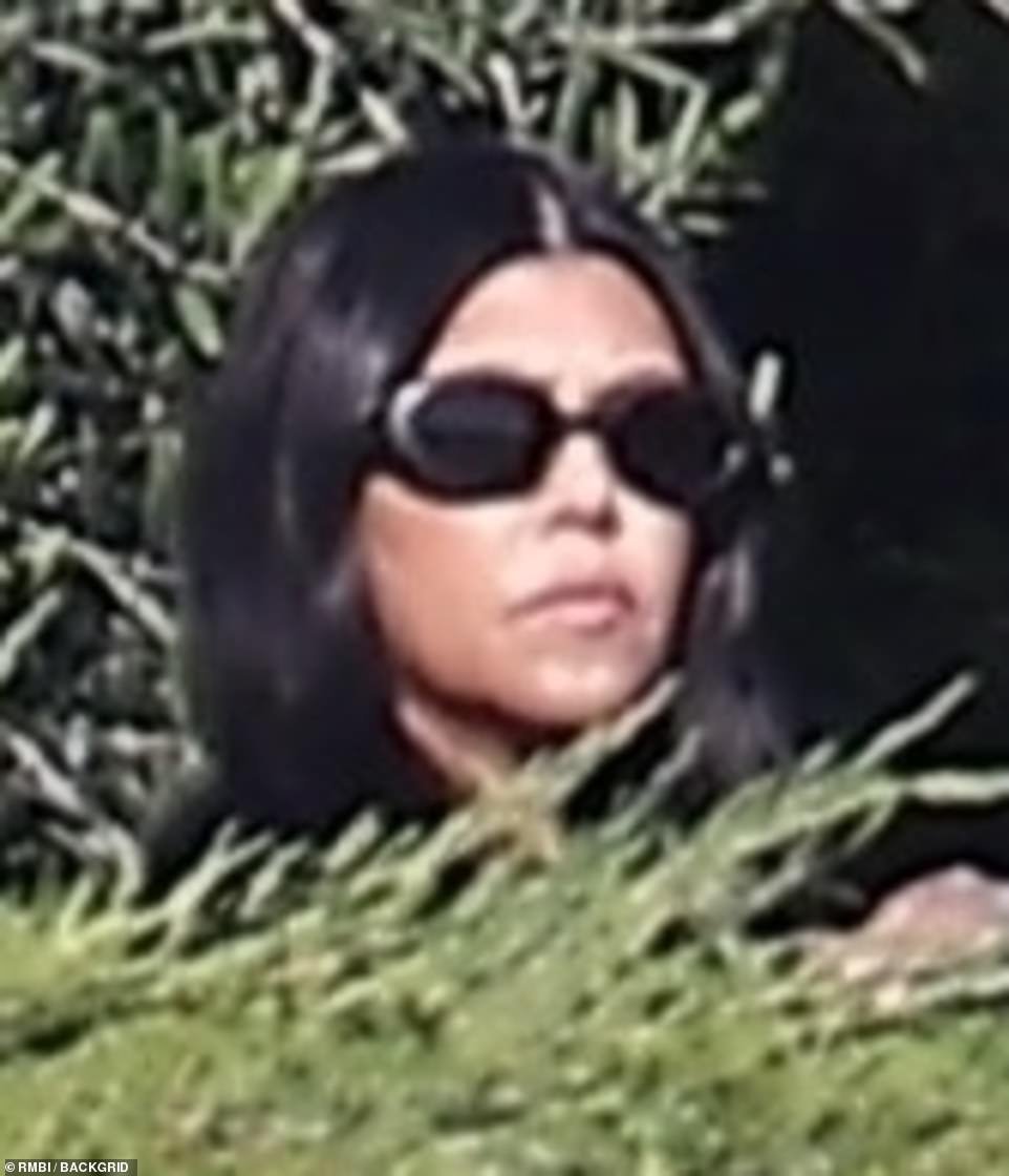 The outing marked a rare appearance by Kim's eldest sister Kourtney, 45