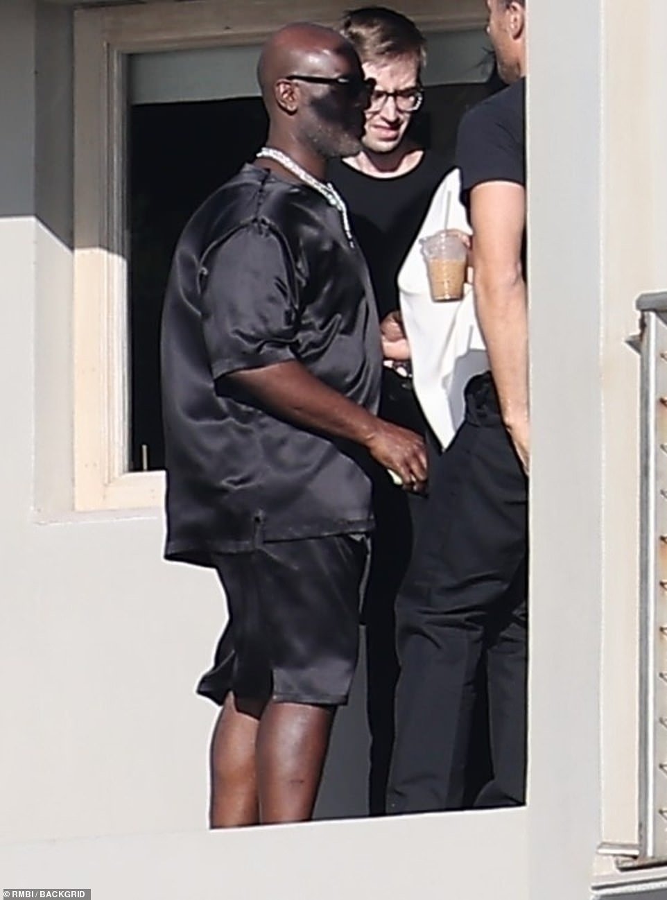 Kris' boyfriend Corey rocked all-black