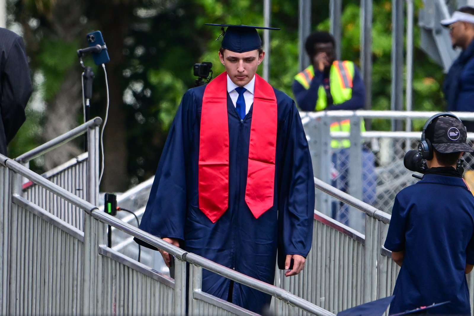 Barron Trump at his high school graduation in May 2024. The 18-year-old now attends New York University’s Stern School of Business