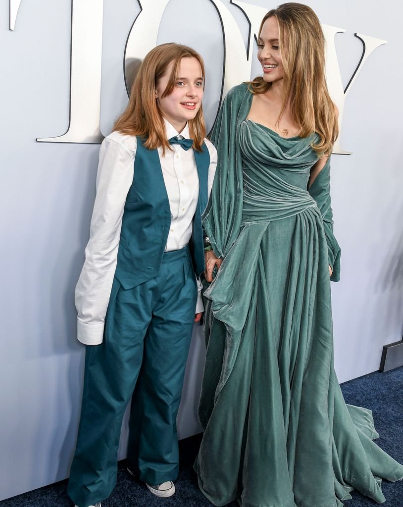 Angelina Jolie and her daughter Vivienne Jolie-Pitt arrive at THE 77TH ANNUAL TONY AWARDS, live from the David H. Koch Theater at Lincoln Center for the Performing Arts in New York City, Sunday, June 16